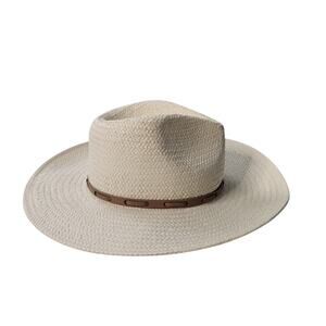 Rag & Bone Womens Lexie Packable Paper Straw Wide Brim Fedora Hat Ivory Small